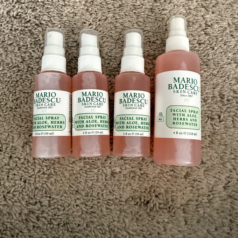 Mario Badescu Facial Spray Set of 4 total 10 oz